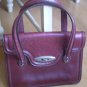 Vintage Leather Bag Burgundy Maroon Handbag Purse