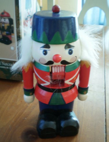 Wood Nutcracker JC Penney 6.5 Inch Christmas Soldier Box