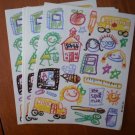 Kids Artwork Stickers AGC Vintage 6 sheets Loose 9559 Drawings Crayon