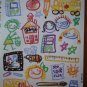 Kids Artwork Stickers AGC Vintage 6 sheets Loose 9559 Drawings Crayon