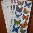 Vintage Butterfly Stickers Lot 12 sheets 10/sheet OTC 9421 Colorful