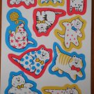 Current Stickers Cat Whimsical Fat 1 sheet Loose 1991 16746-5
