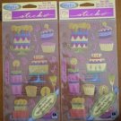 Cathy B Sticko Stickers Vellum Patty Cakes SPVC07 Lot 2