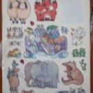 Stickers Noah's Ark Carlton Cards 4 sheets AGC Animals