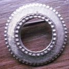Silver Tone Round Scarf Clip Pin Brooch Vintage Broach