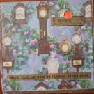 Birthday Gift Wrap Charm Craft Clock Grandfather 8.35ft Vintage Wrapper 2 sheets