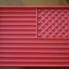 US Flag Cookie Cutter American USA Red Plastic Vintage 10.5 x 7.5cm