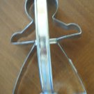 Vintage Metal Cookie Cutter Gingerbread Woman Handle 4.75in