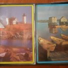 Vintage Playing Cards 2 Decks Sealed Lighthouse Boats Seashore Scenes