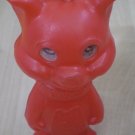 Red Plastic Cat Moving Eyes Vintage Hong Kong Ornament