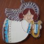 Hallmark 1981 Acrylic Ornament Angel with Lyre Harp Cherub Christmas Trimmer