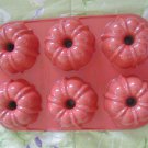 Nordic Ware Orange Bundt Lette Pan No 4 6-cavity Vintage