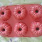 Nordic Ware Orange Bundt Lette Pan No 4 6-cavity Vintage