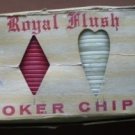 Royal Flush Poker Chips Interlocking Vintage Plastic