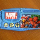 Marvel Heroes Plastic Pencil Case Blue Zippered Nylon Pouch