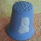 Wedgwood Blue Jasperware Thimble josiah? Bust
