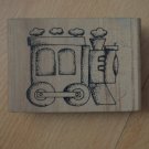 Rubber Stamp Train Engine Wood Mounted