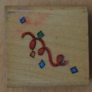 Confetti Rubber Stamp Me and My Big Ideas MRS10532 Wood Mounted