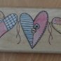Heart Strings Rubber Stampede A2127E Wood Mounted