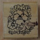 Pansy Seeds D.O.T.S. Rubber Stamp Wood Mounted DOTS E325 Kind Thoughts