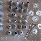 Lot Vintage Cake Decorating Icing Tips Metal Antique