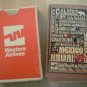 Vintage Playing Cards Western Airlines Wood Frame Cities