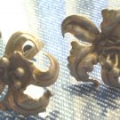 Vintage Silver Orchid Flower Screw Back Earrings Mexico