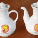 Mister Donut Sauce Servers Pourer Tweety Bird Lot 2 Mr Warner Bros White Cruet