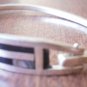 Sterling Silver Bracelet Bangle Inlaid Shell Abalone Mexico