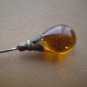 Amber Glass Hat Stick Pin Vintage Hatpin