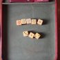 Dice Game Vintage Leather Tray Bakelite 8 Card Suit England
