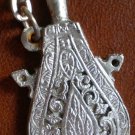 Keychain Water Bottle Flask Canteen Ornate Metal Vintage