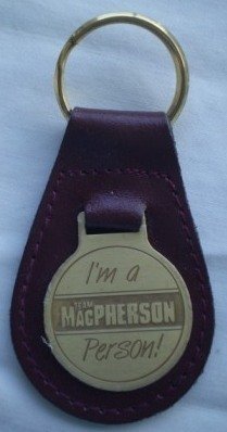 Team MacPherson Person Leather Keychain Vintage