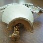 Vintage Enamel Pin Brooch Flower Pot Vase Daisy White Rhinestones Bouquet