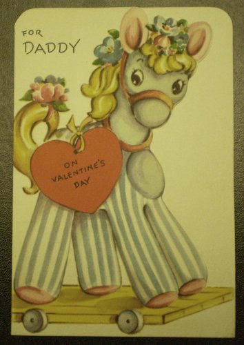 1947 Rust Craft Valentines Card Vintage Pony For Daddy