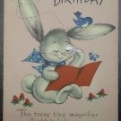 1940s Birthday Greeting Card Magnifier Find B Bunny