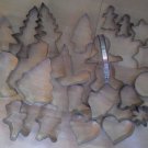 Lot 21 Metal Cookie Cutters Christmas Heart Aluminum