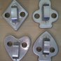 Vintage Cookie Cutter Playing Card Suits Metal Club Spade Heart Diamond