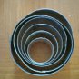 Vintage Metal Cookie Cutters Set 6 Nesting Graduated Circles W Germany Fluted