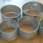 Vintage Metal Cookie Cutters Set 6 Nesting Graduated Circles W Germany Fluted