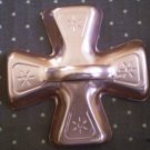 Iron Cross Metal Cookie Cutter Copper Color Vintage Aluminum
