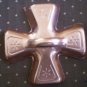 Iron Cross Metal Cookie Cutter Copper Color Vintage Aluminum