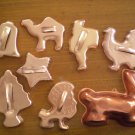 Lot Copper Cookie Cutters Mold Lion Turkey Star