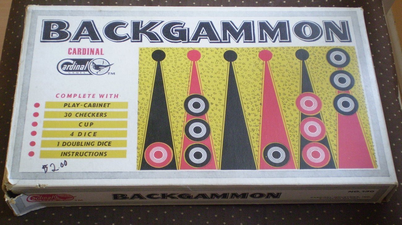 Backgammon Cardinal Industries Game 130 With Box