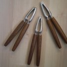 Lot 3 Wood Stainless Steel Nutcrackers Nut Cracker Lobster Vintage