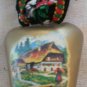 Cow Bell Keychain Key Holder Switzerland Brass Ring Lace