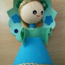 Vintage Angel Felt Board Ornament Japan Handmade Christmas