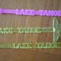 Harvey Lake Tahoe Wagon Wheel Swizzle Sticks Stirrers Lot 3 Swizzler Pink Yellow