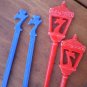 Seagram's 7 Whiskey Swizzle Sticks Lot 4 Vintage Stirrer