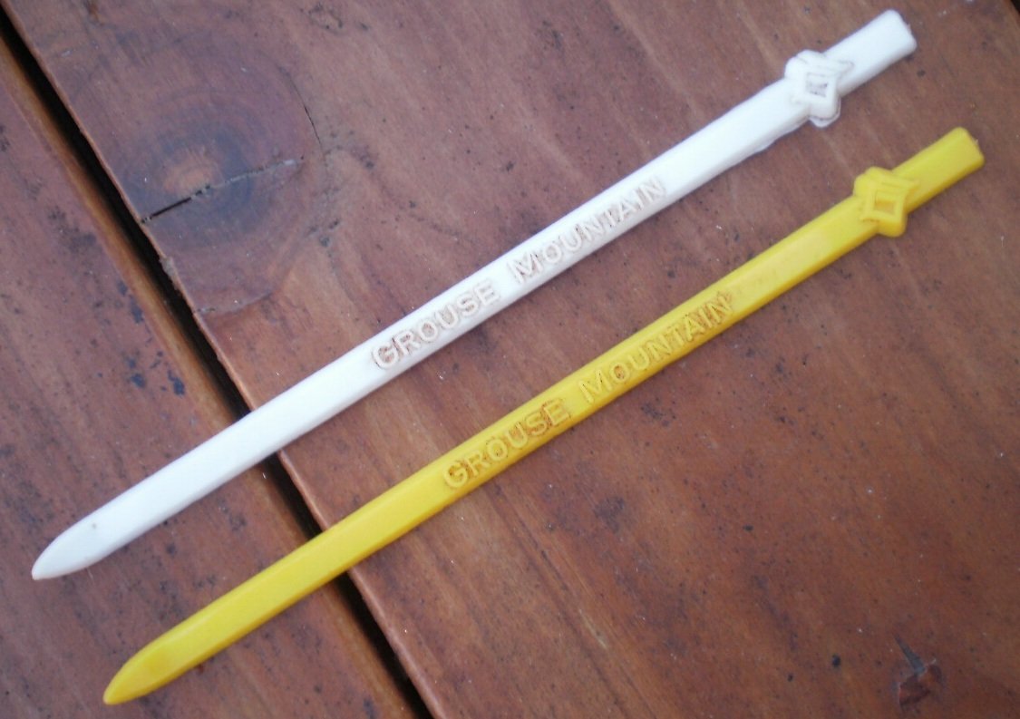 Grouse Mountain Swizzle Stick Ski Lot 2 Vancouver Canada Stirrer